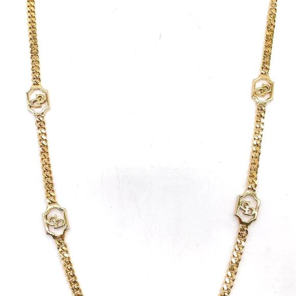 Christian Dior long metal Gourmette chain necklace - Picture 3 of 15